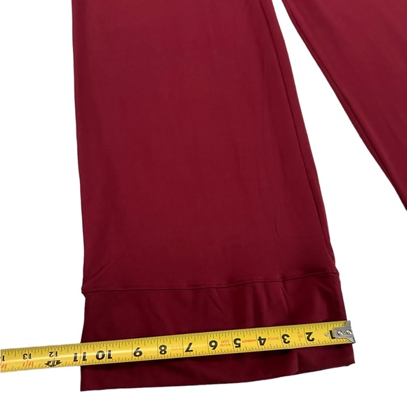 Keep Beauty Red Burgundy Drawstrings Wide Leg Pants Size XL - Picture 14 of 15